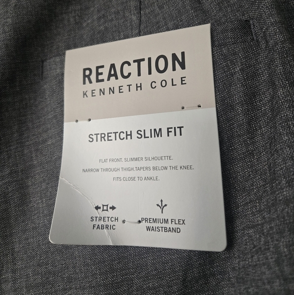 NWT Kenneth Cole Reaction Stretch Slim Fit Mens Pants Slacks Size 36X34 - Picture 8 of 8